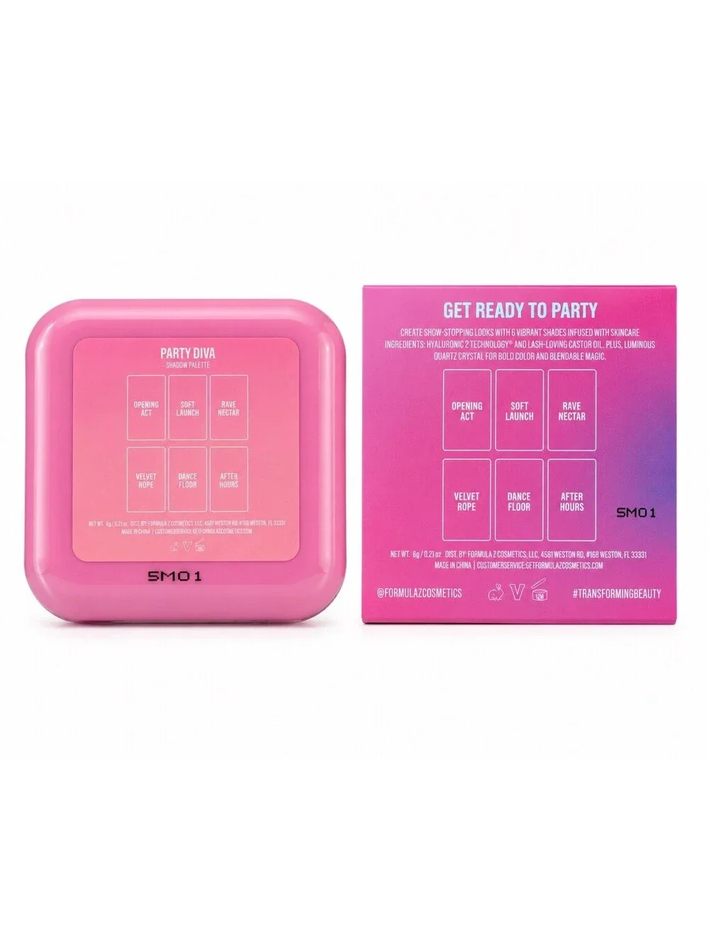 Formula Z Party Diva 6 Color Eyeshadow Palette 0.21 oz New in Box Makeup